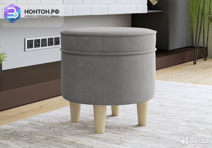 Пуф Лора серый