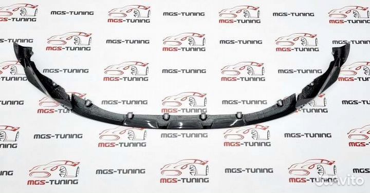 Губа BMW M3 M4 G80 G82 стиль M-Performance карбон