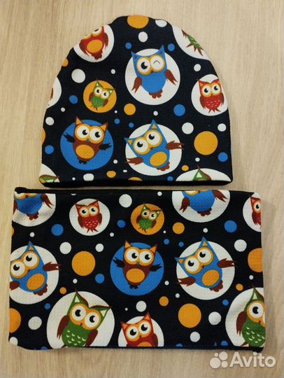 Комплект детский демисезонный -шапка и снуд