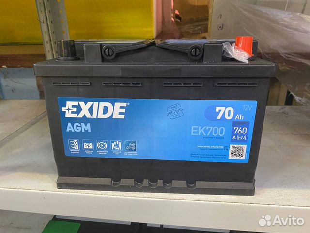 Аккумулятор Exide AGM 70 обратной полярности