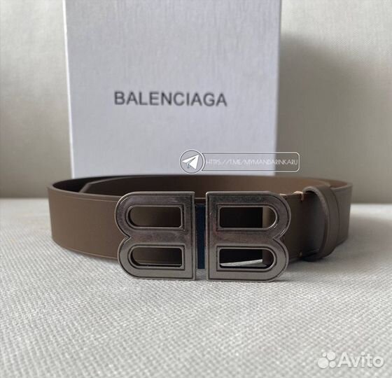 Коричневый ремень Balenciaga