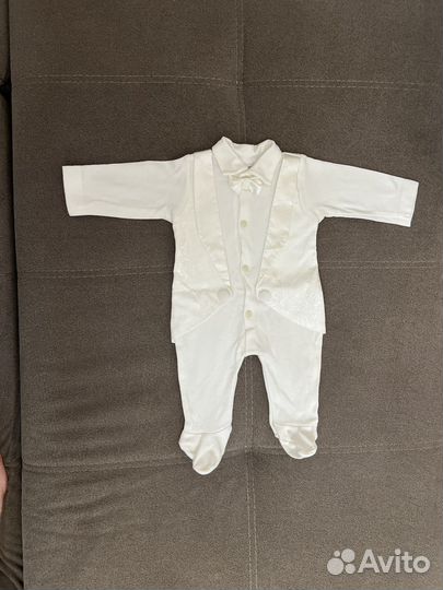 Костюм боди для малышей, белый и голубой