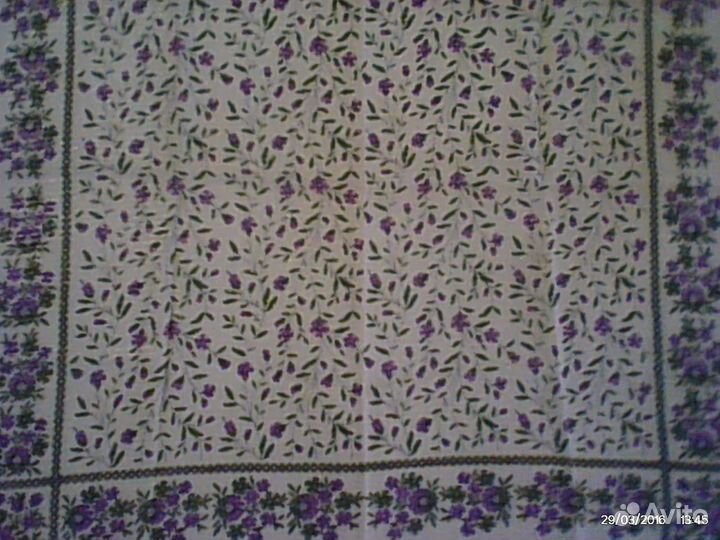 Платок Павло-Посадский новый чисто-шерстяной 82X82