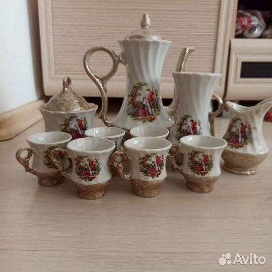 Сервиз кофейный Пастушка Сервиз СССР фарфор