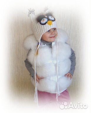 Меховая жилетка из песца