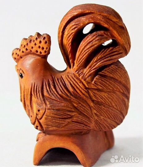 Статуэтка Петух - Нэцкэ из Дерева Самшит ru*63