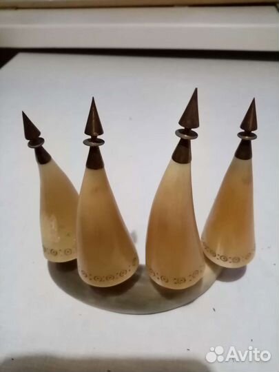 Набор рюмок из рога СССР