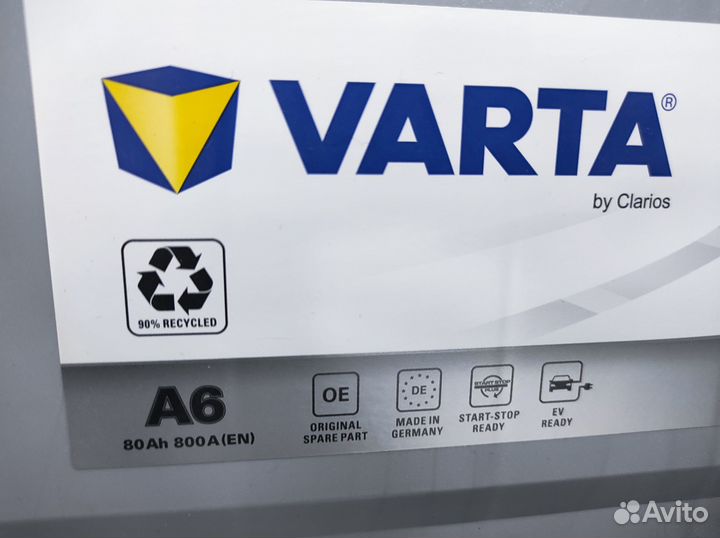 Аккумулятор 80Ah AGM Varta start-stop Webasto