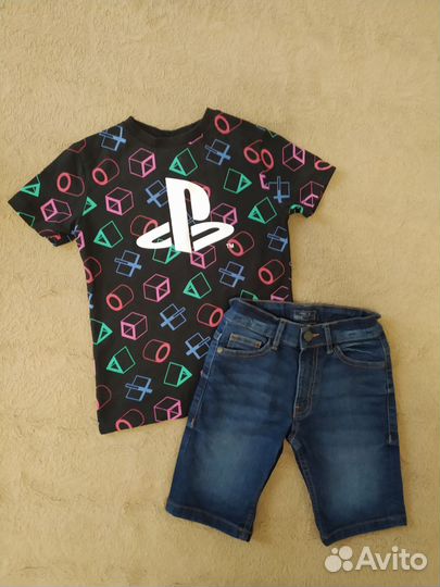 Новый комплект шорты и футболка Next 110 см