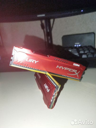 Оперативная память DDR4 16гб hyperx fury