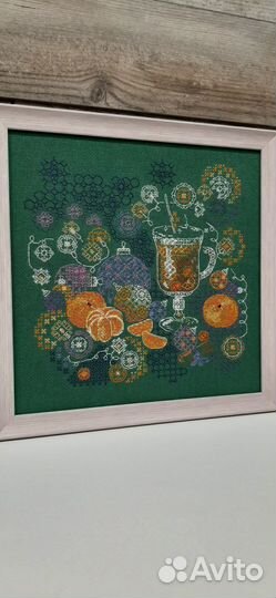 Картина вышитая крестом ручная работа
