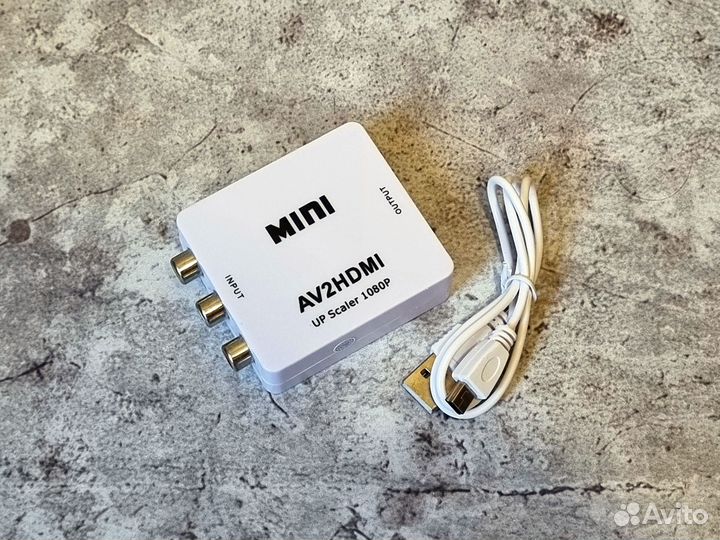 Конвертер переходник из AV в hdmi (AV2hdmi)