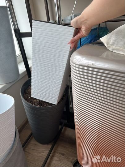 Горшки для цветов белый серый