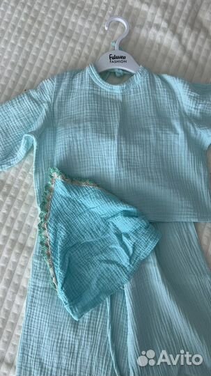 Муслиновый костюм для девочки 116