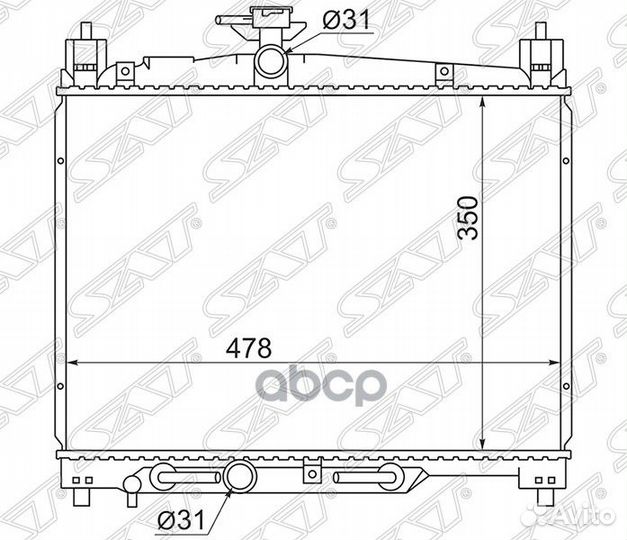 Радиатор Toyota Vitz 99-05 / Echo 99-05 / Platz