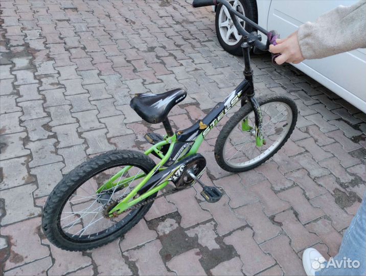 Велосипед зелёный stels pilot для 5-7 лет