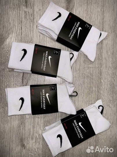 Носки nike everyday белые высокие 12 пар