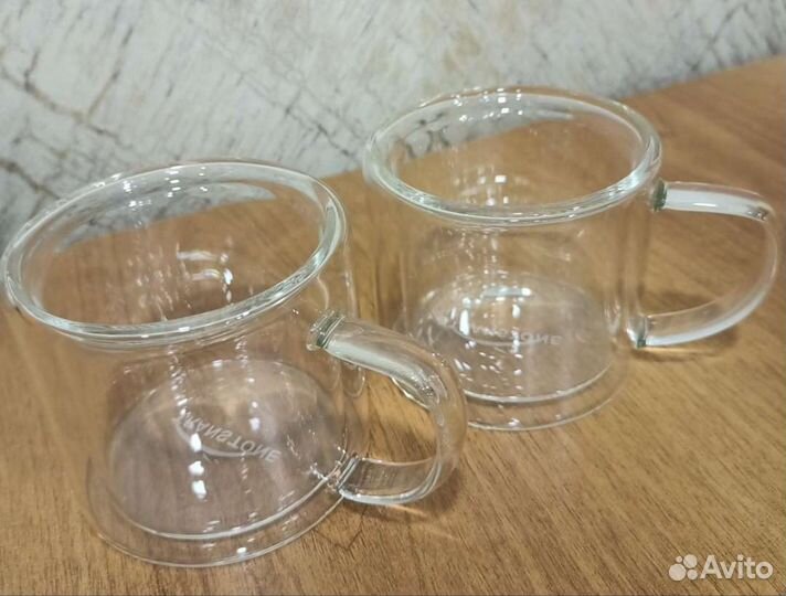 Кружка с двойными стенками 240 мл набор из 2 шт