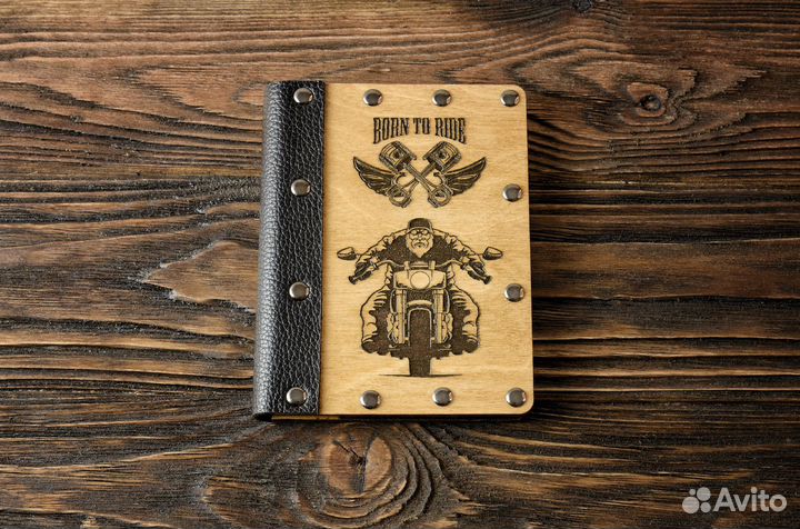 Обложки для автодокументов из дерева и кожи