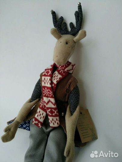 Интерьерная кукла лось