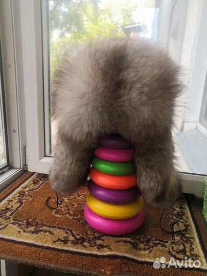 Шапка ушанка песец