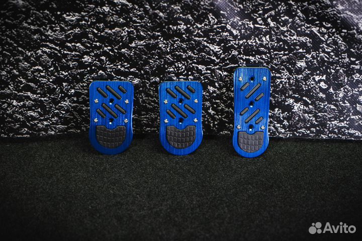 Накладки на педали, МКПП, 387, синие