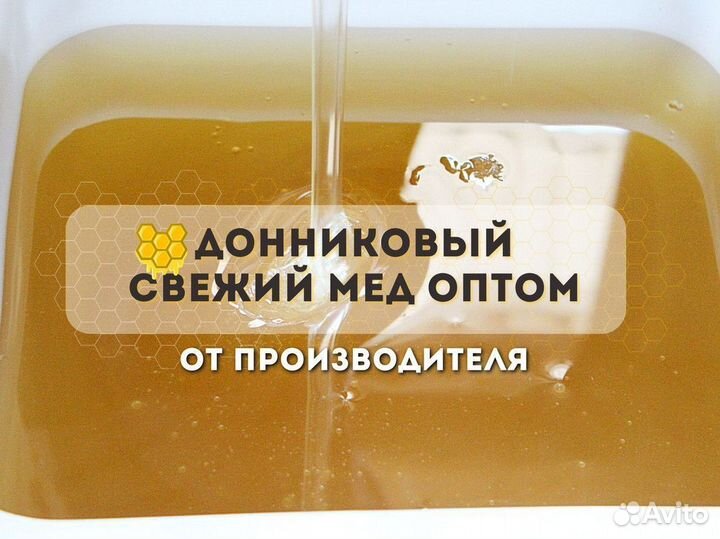 Свежий донниковый мёд 2023 г. опт