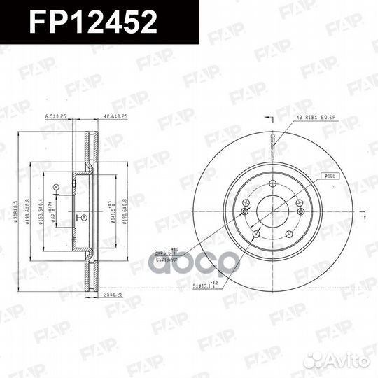 Тормозной диск FP12452 FAP