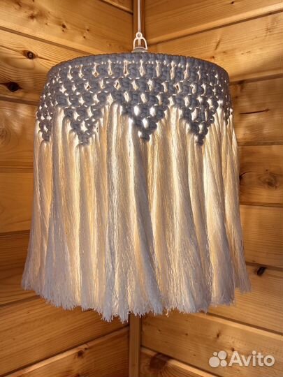 Плетеный абажур