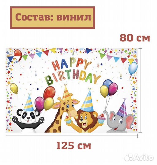 Баннер/фотозоны на день рождения новые