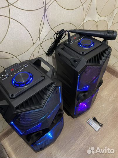 Колонки парные караоке блютуз bt 1777