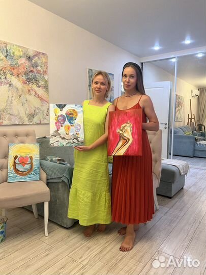 Арт вечеринка, мастер класс по рисовпнию