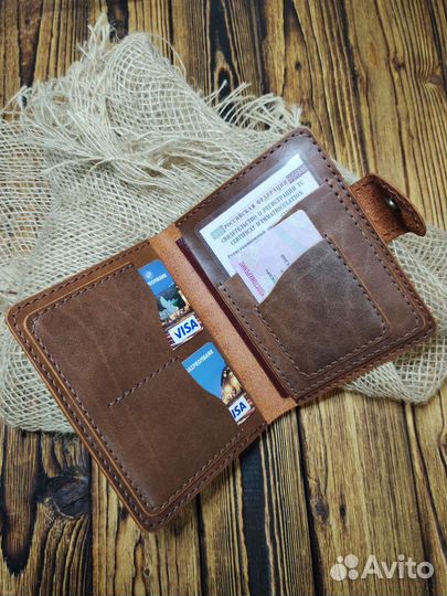 Обложка для документов. Натуральная кожа