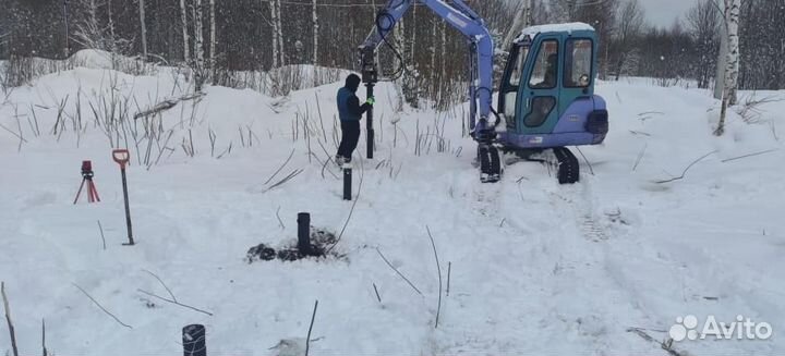 Установка винтовых свай