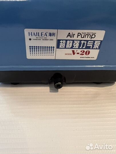 Hailea V20 компрессор для аквариума бесшумный