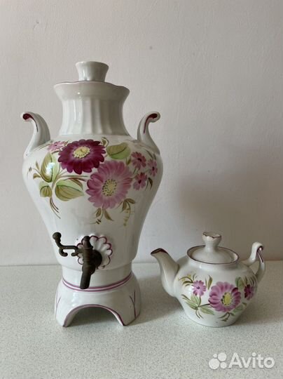 Самовар фарфор водонагреватель сувенирный СССР