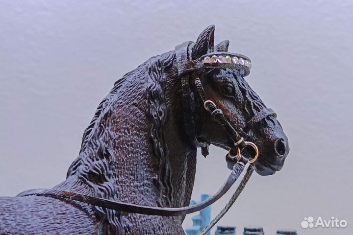 Уздечка со стразами на лошадь шляйх