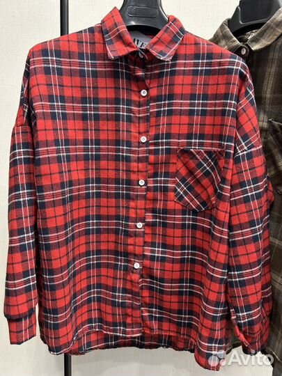 Рубашка в клетку женская