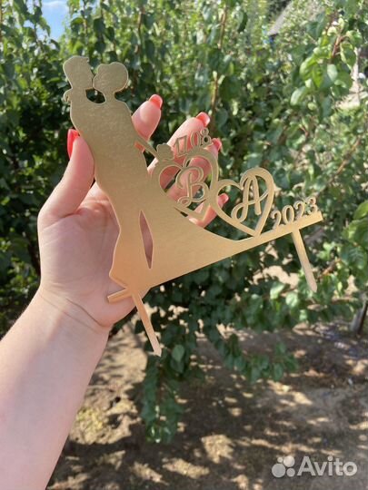 Топперы для свадебного торта/буквы/надписи/герб