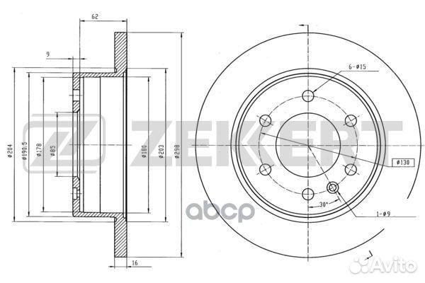 Диск торм. зад. MB Sprinter (906) 06- VW Craft