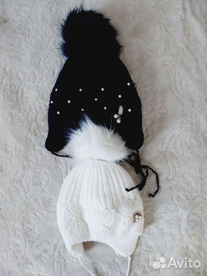 Шапка зимняя для девочки 48-52