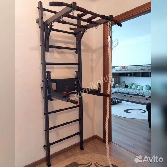 Шведская стенка усиленная турник брусья пресс