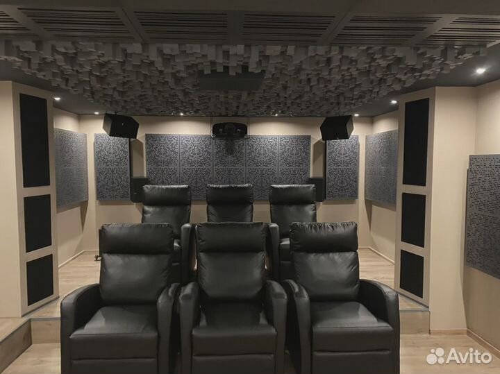 Акустические панели ткань дерево для звукозаписи