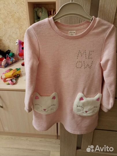 Теплое платье на девочку