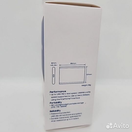 Внешний SSD-диск Samsung T7 Portable 2 Тб (новый)