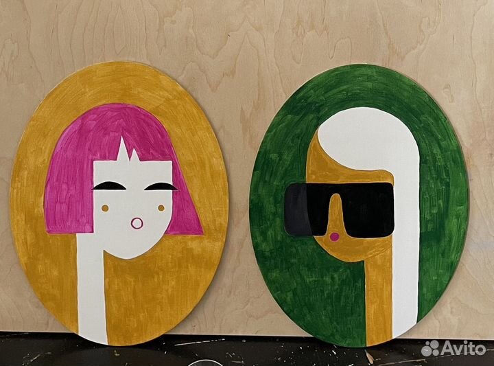 4 портрета (холст и акрил)