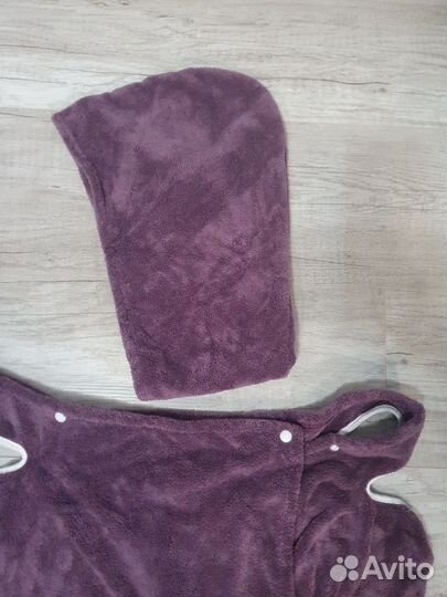 Женский халат махровый с капюшоном