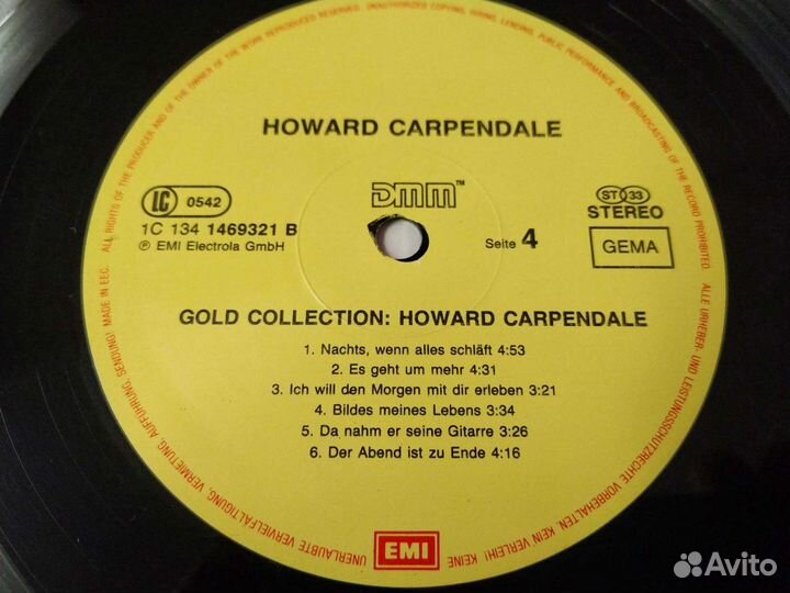 Howard Carpendale Gold Collection винил Германия
