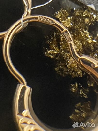 Сережки золотые 585