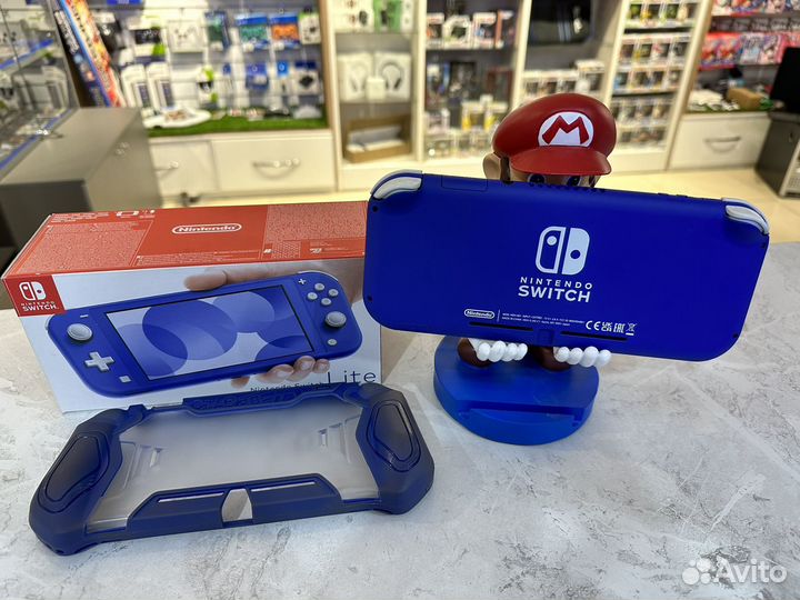 Прошитая Nintendo Switch Lite синяя